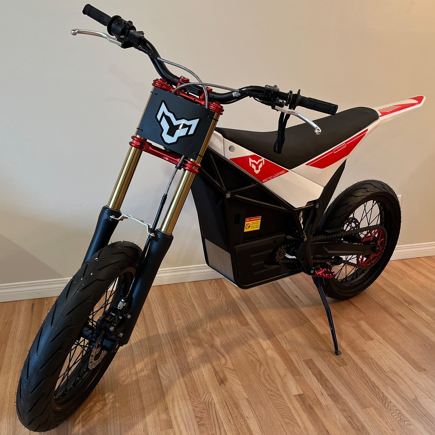 Red-official-arctic-leopard-dirt-bike-our brands-elusiveecycles-EXT-560-EXT620-EXT680-EXT800-dual-dualpurpose-wheelset