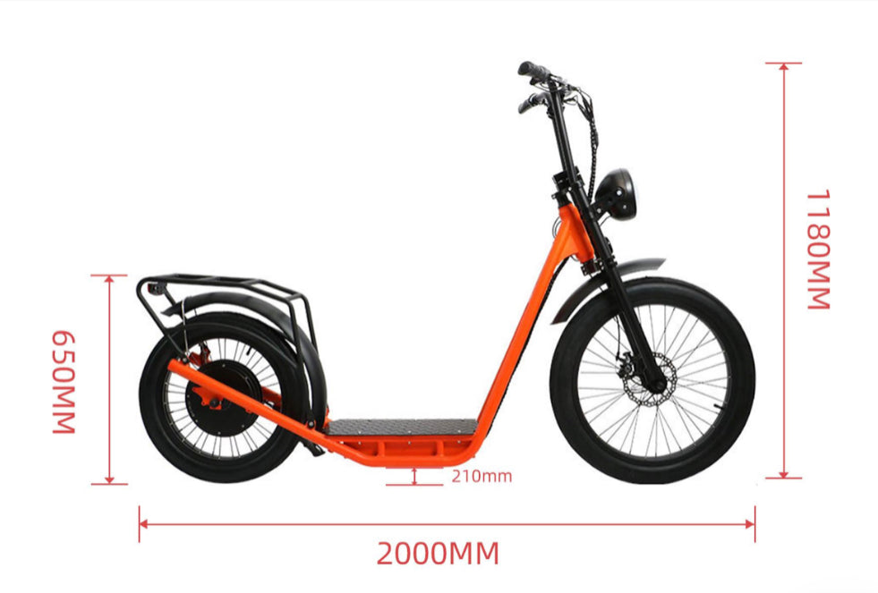 Orange-Eunorau-scooter_ourbrands-ElusiveEcycles-bikes near me_bike fitting